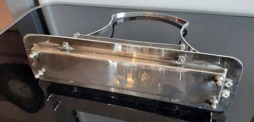 Bouillet goldsmith Bourdelle / Silver-plated metal and glass condiment set