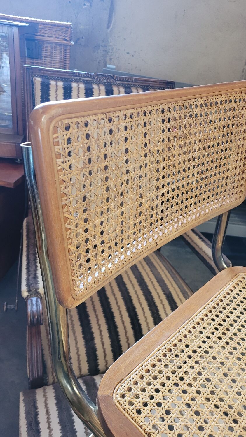 Chaise  de Marcel Breuer en cannage modèle B32