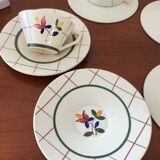 Set of 5 cups and 5 under cup old gien model tamaris