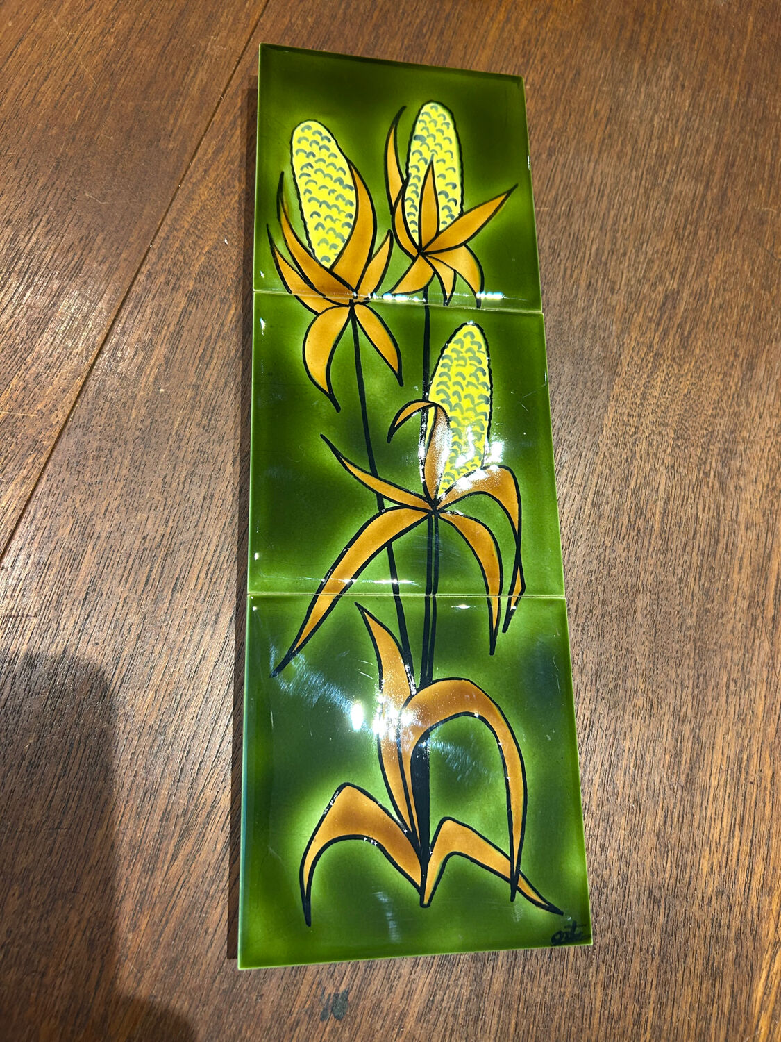 Painted ceramic panel