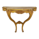 Antique console in carved gilded wood and marble, Italy, 19th century.