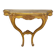 Antique console in carved gilded wood and marble, Italy, 19th century.