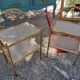 Paire de chevets en laiton massif