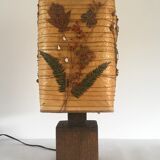 Vintage lamp in solid wood 70s
