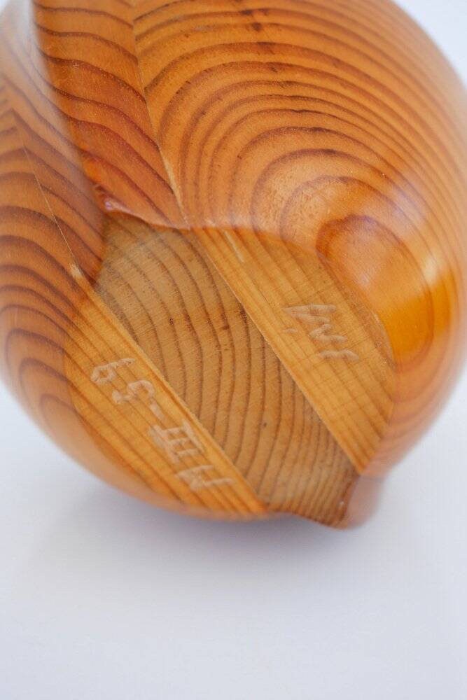 Vintage Swedish wooden bowl by Johnny Mattsson, 1959