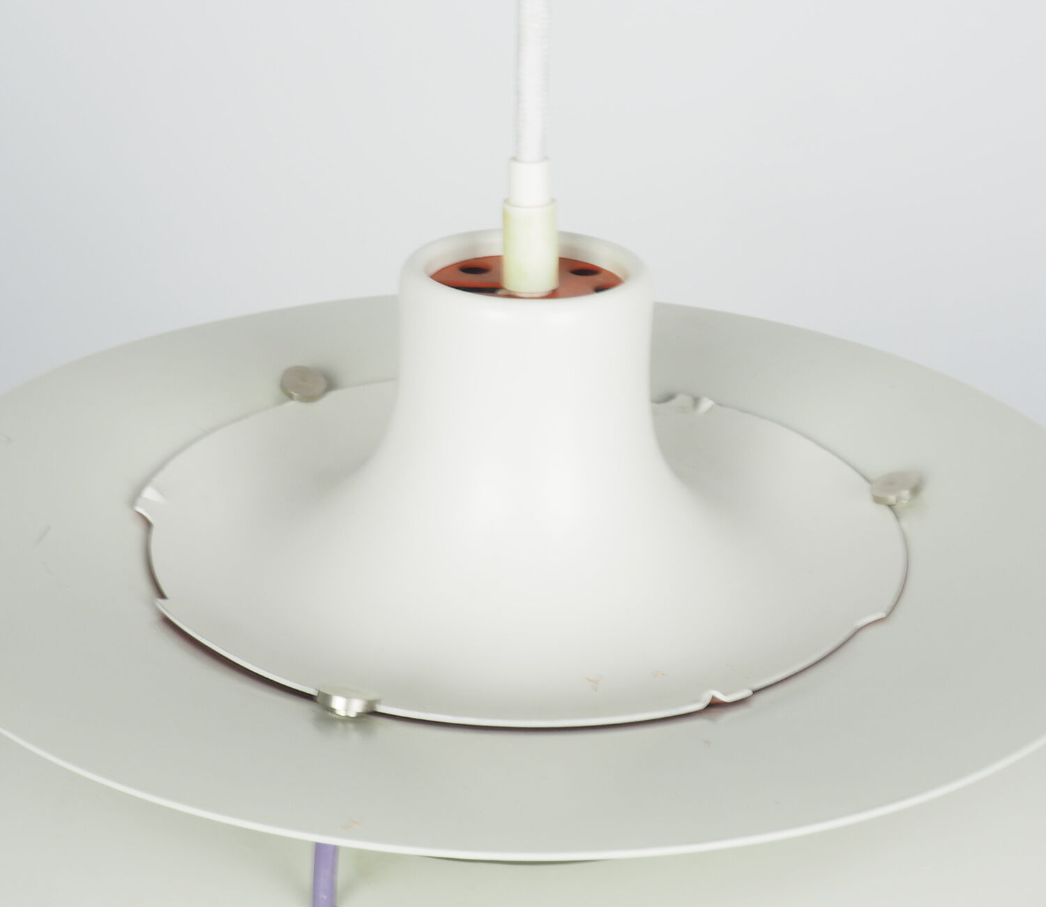 PH5 white hanging lamp by Poul Henningsen for Louis Poulsen