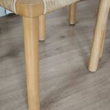 Set of 4 Scandinavian rope sitting chairs