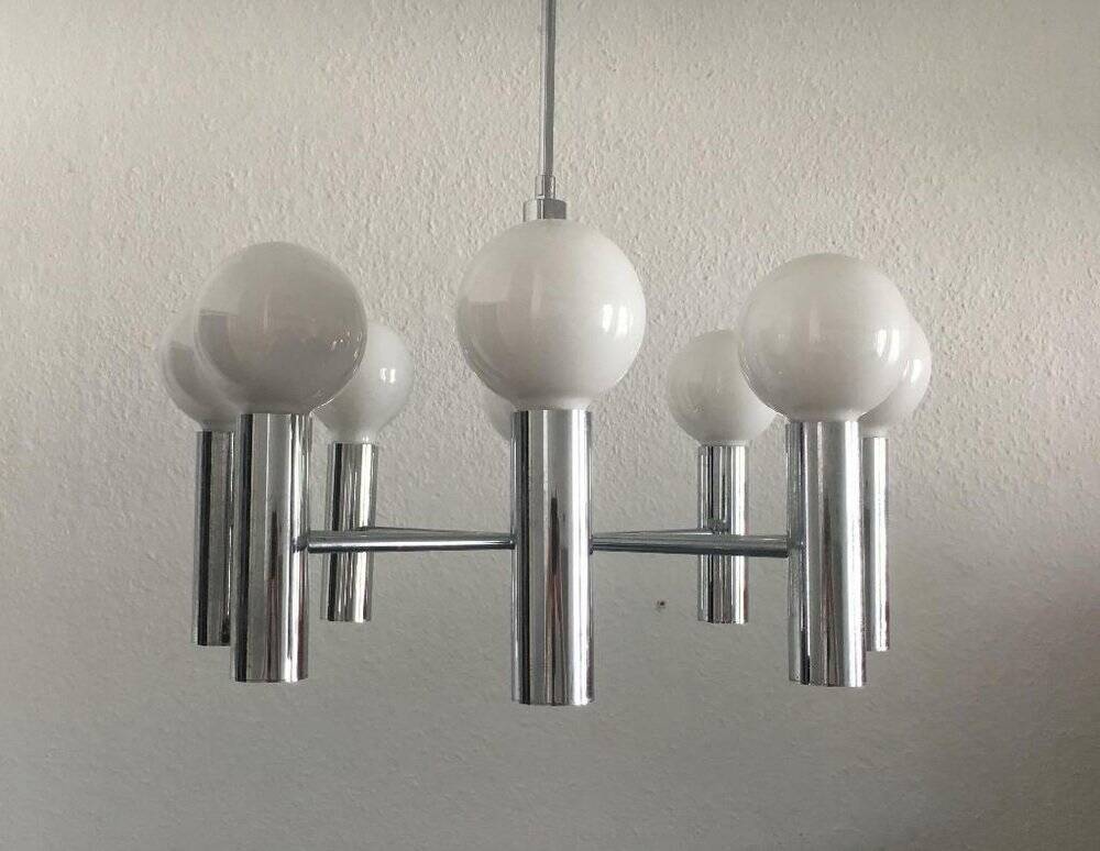Mid-century German spatial chandelier by Hustadt Leuchten, 1960s.