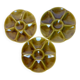 3 vintage oyster plates from Gien in porcelain 2106173