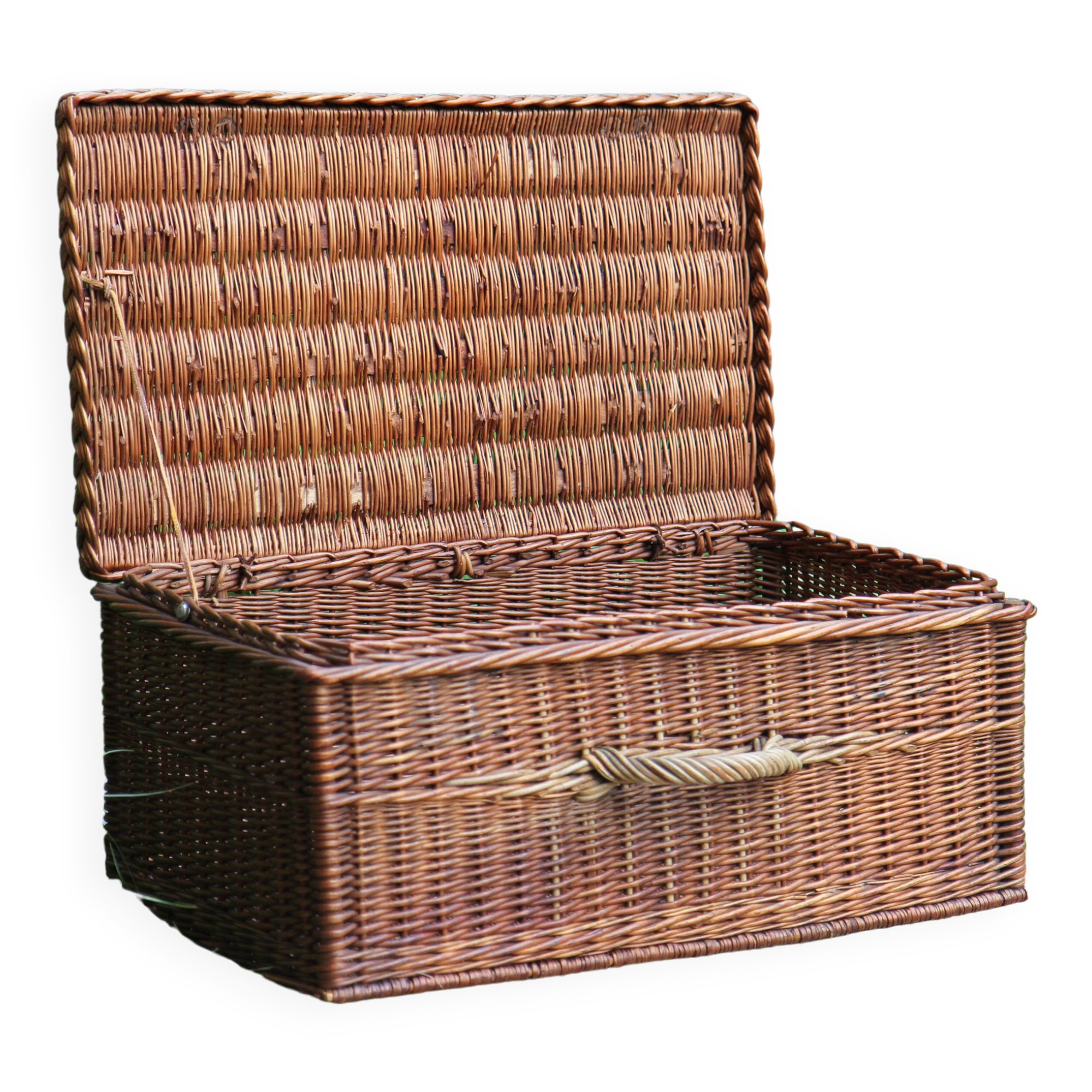 Old wicker trunk