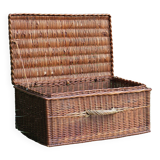 Old wicker trunk