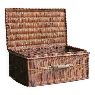 Old wicker trunk