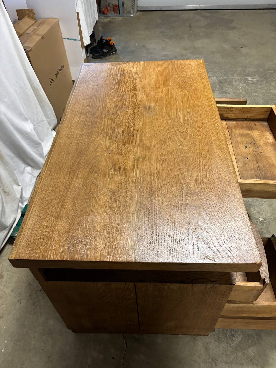 Solid wood desk