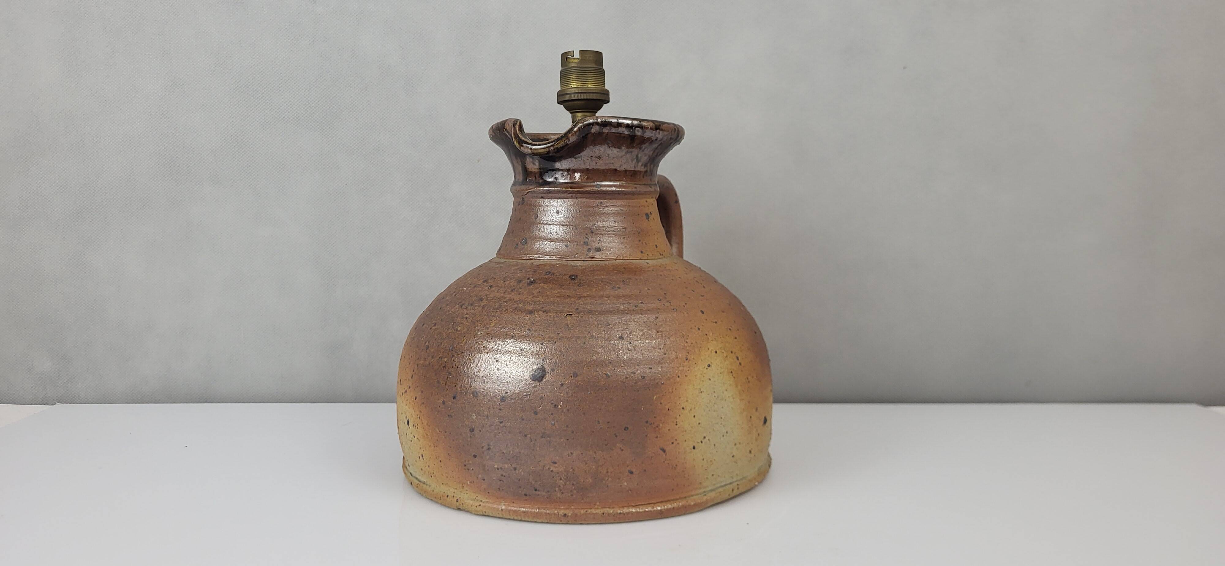 Sandstone lamp, Pierre Digan (1941-2016), La Borne