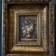 Oil on panel by B. Vogel still life 20th century gilded frame