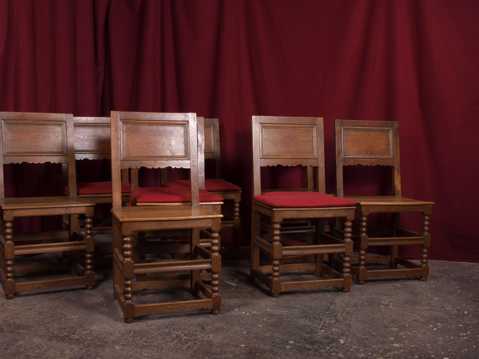 8 chairs danish dowel wood chairs, 1800s