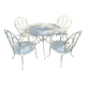 White lacquered wrought iron garden furniture — Belle Époque / 1950s style