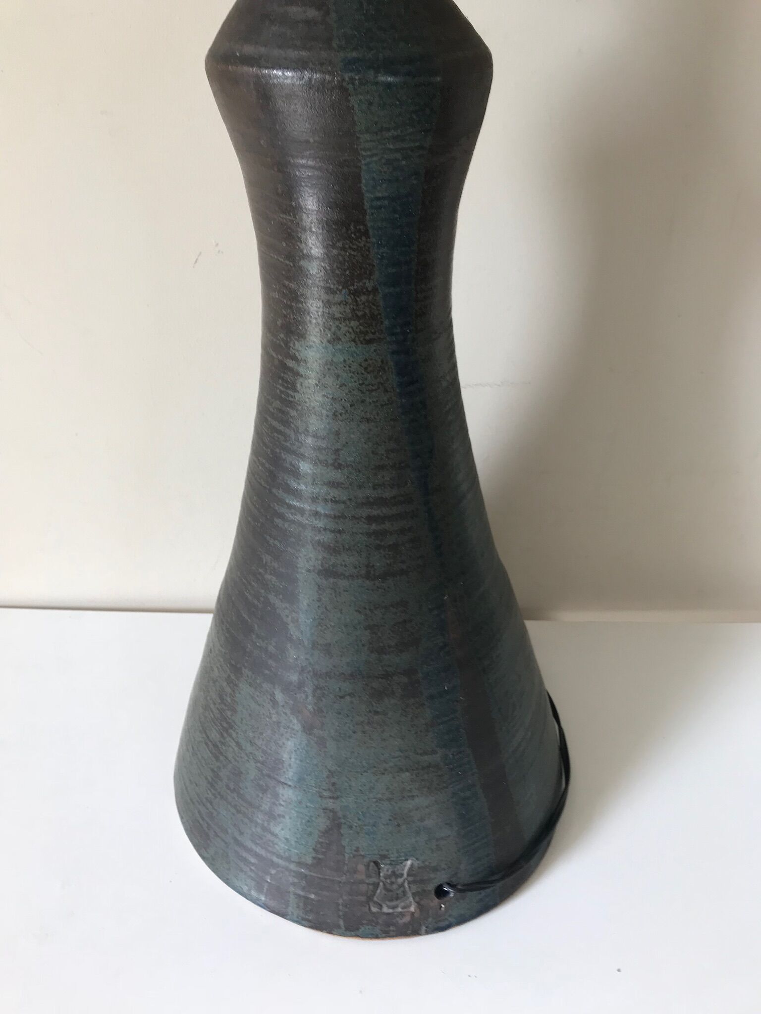 Lamp sandstone ceramic vintage 1960