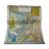 School poster Hatier north region east economic and physical map