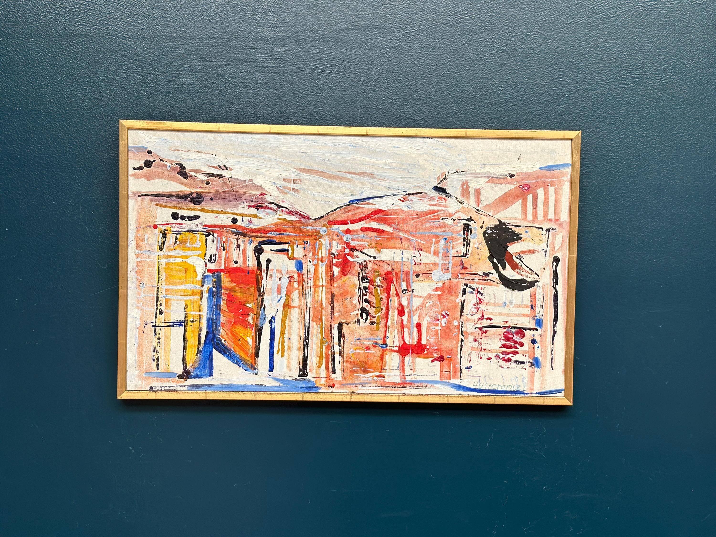 Swedish Oil on Canvas – “Composition” by Tore Hultcrantz