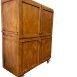 Vintage wooden baker's cupboard / large industrial cupboard