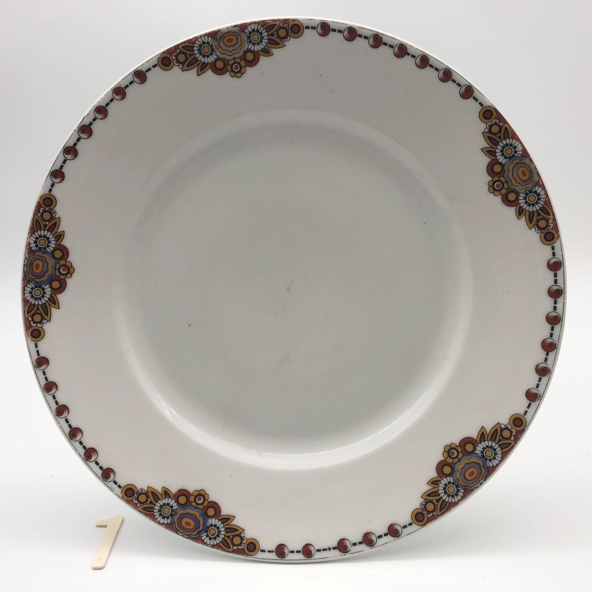 Set of 5 flat plates in Limoges porcelain