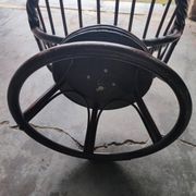 Swivel rattan love seat