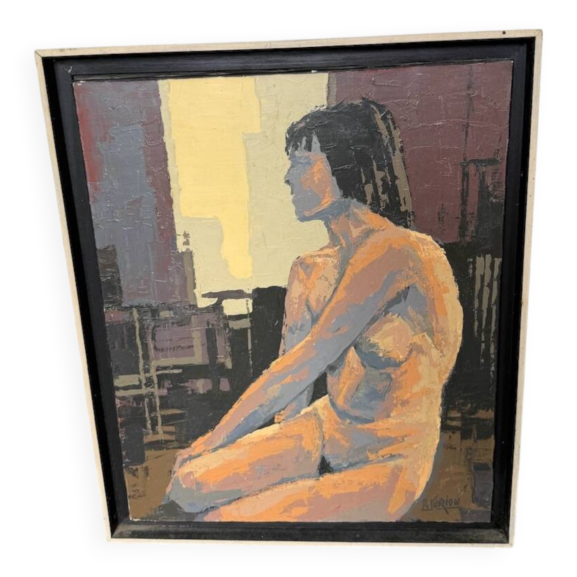Oil painting of a naked woman