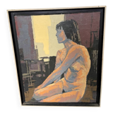 Oil painting of a naked woman