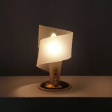 Pair of vintage mid century spiral decor table bedside lamps geru