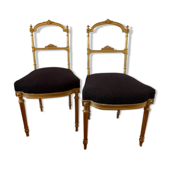 Paire de chaises volantes style Louis XVI