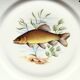 Set of four fish plates. vintage french fish plate set.