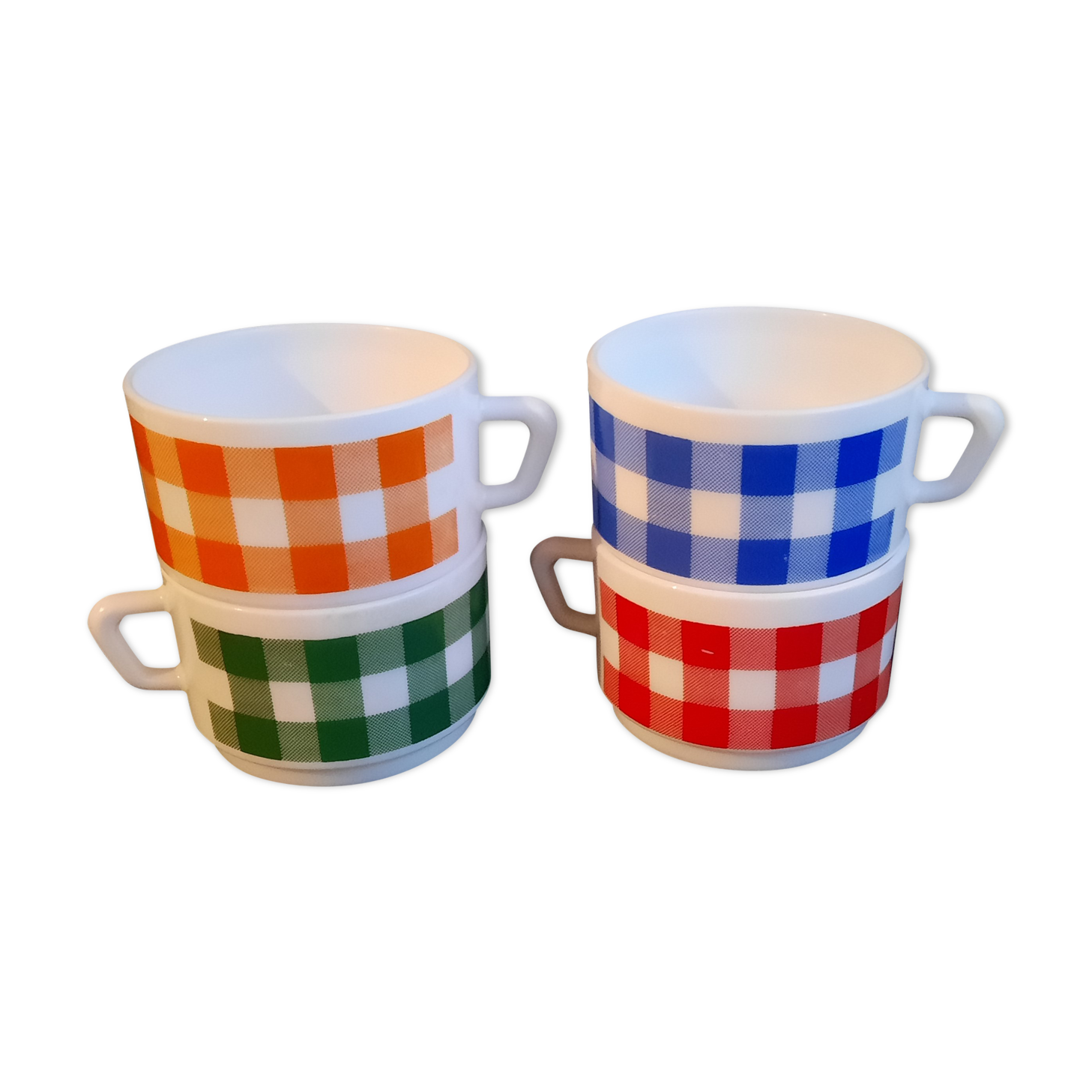 Set 4 cups Arcopal vichy