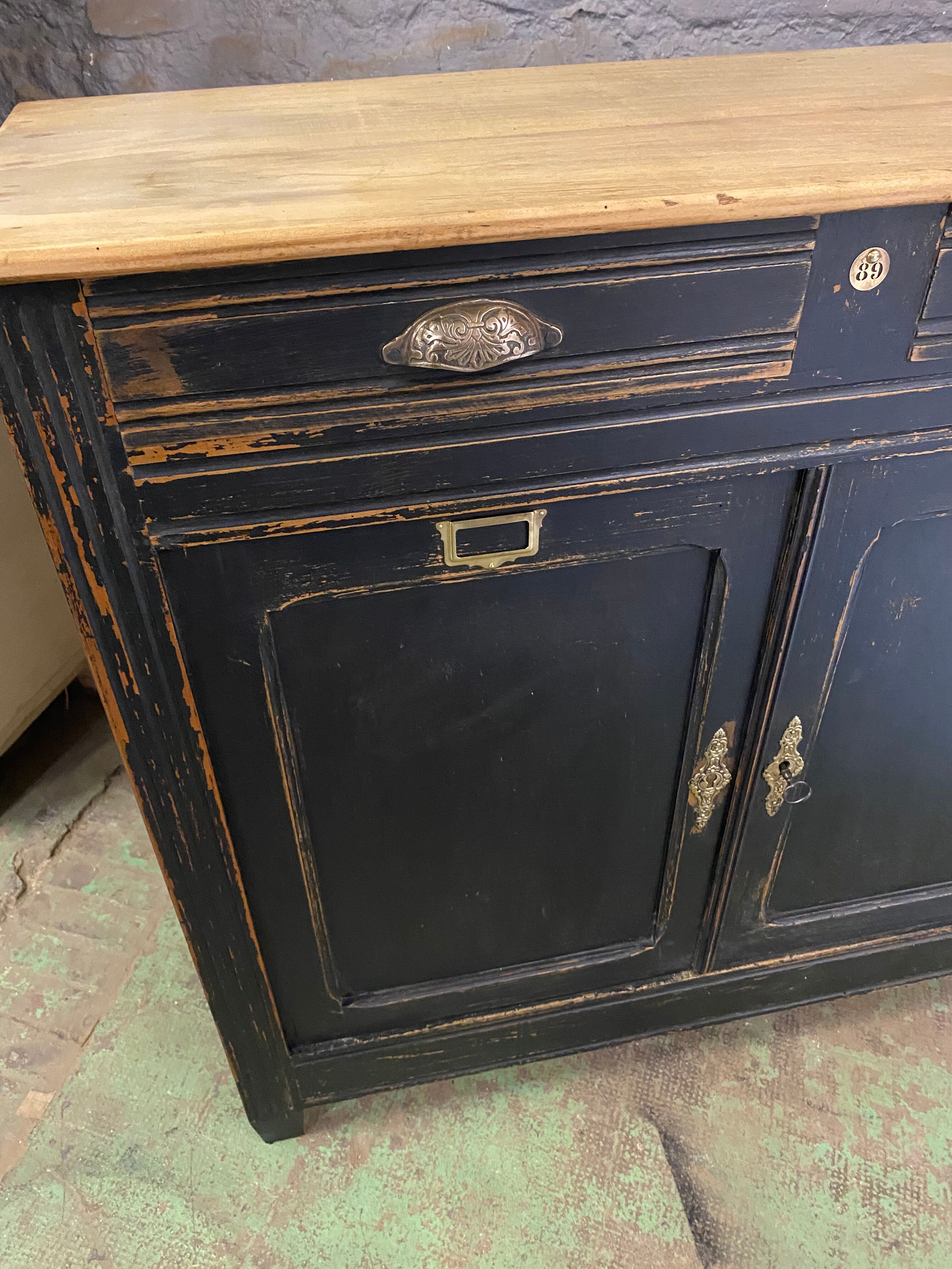 Former Parisian black patina buffet