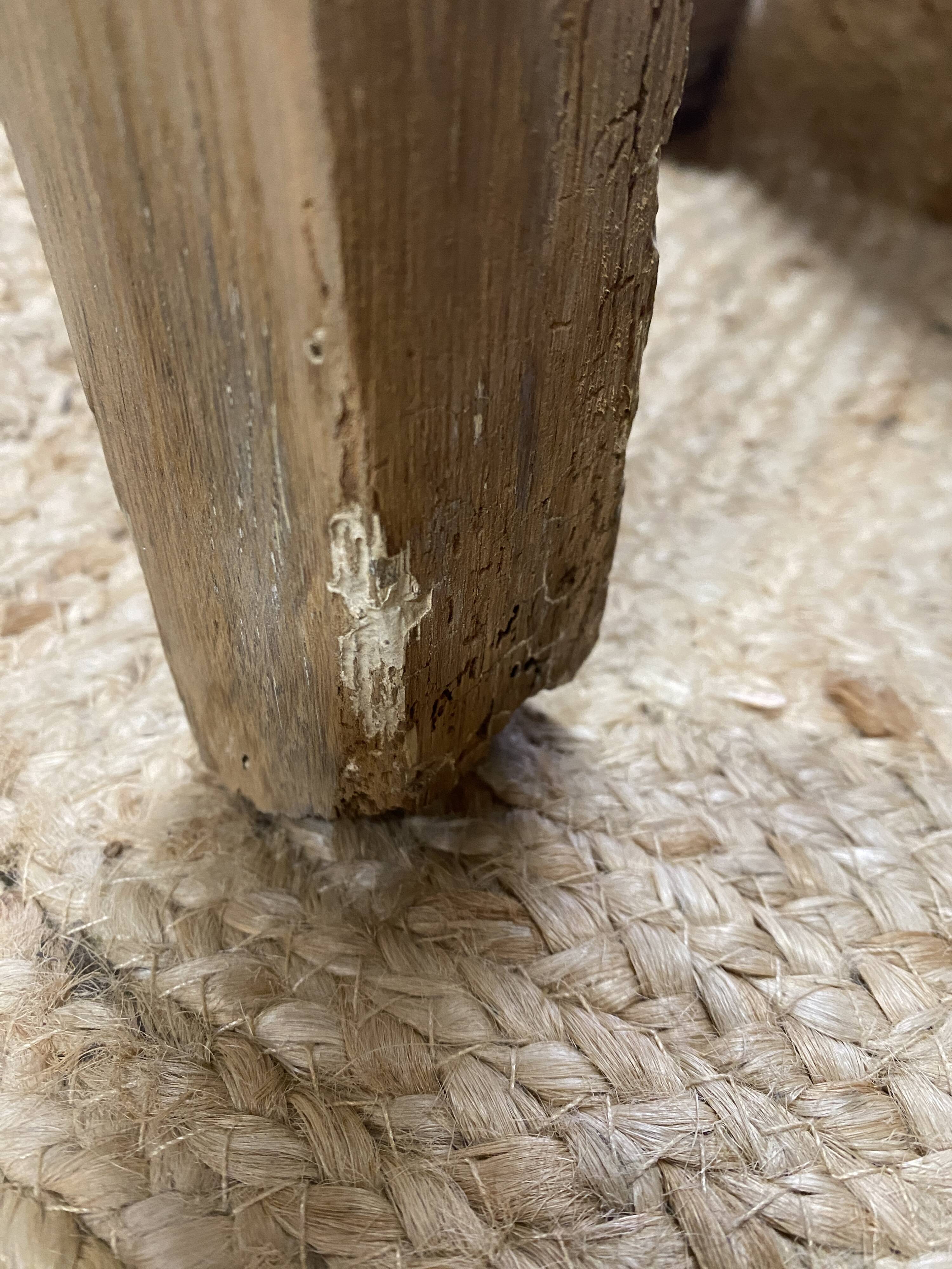 Antique workbench console