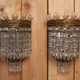 Pair of crystal sconces from the house baccarat, crinoline model