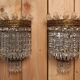 Pair of crystal sconces from the house baccarat, crinoline model