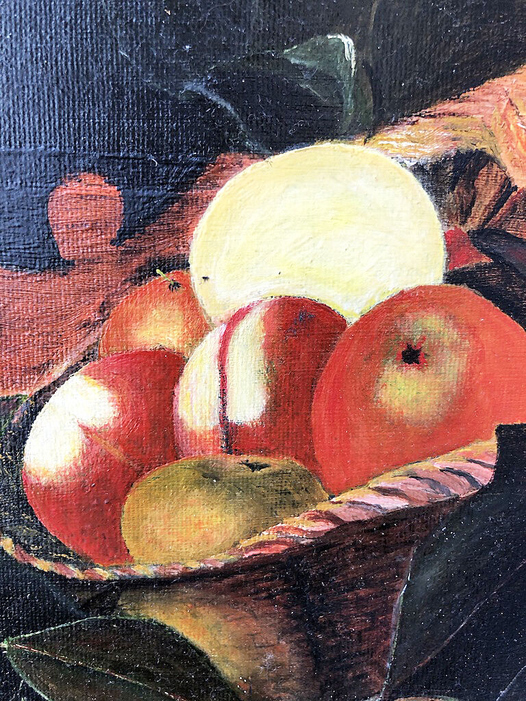 Canvas oil fruit and flowers