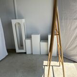 Miroir sur pied en bambou et rotin H:1m80