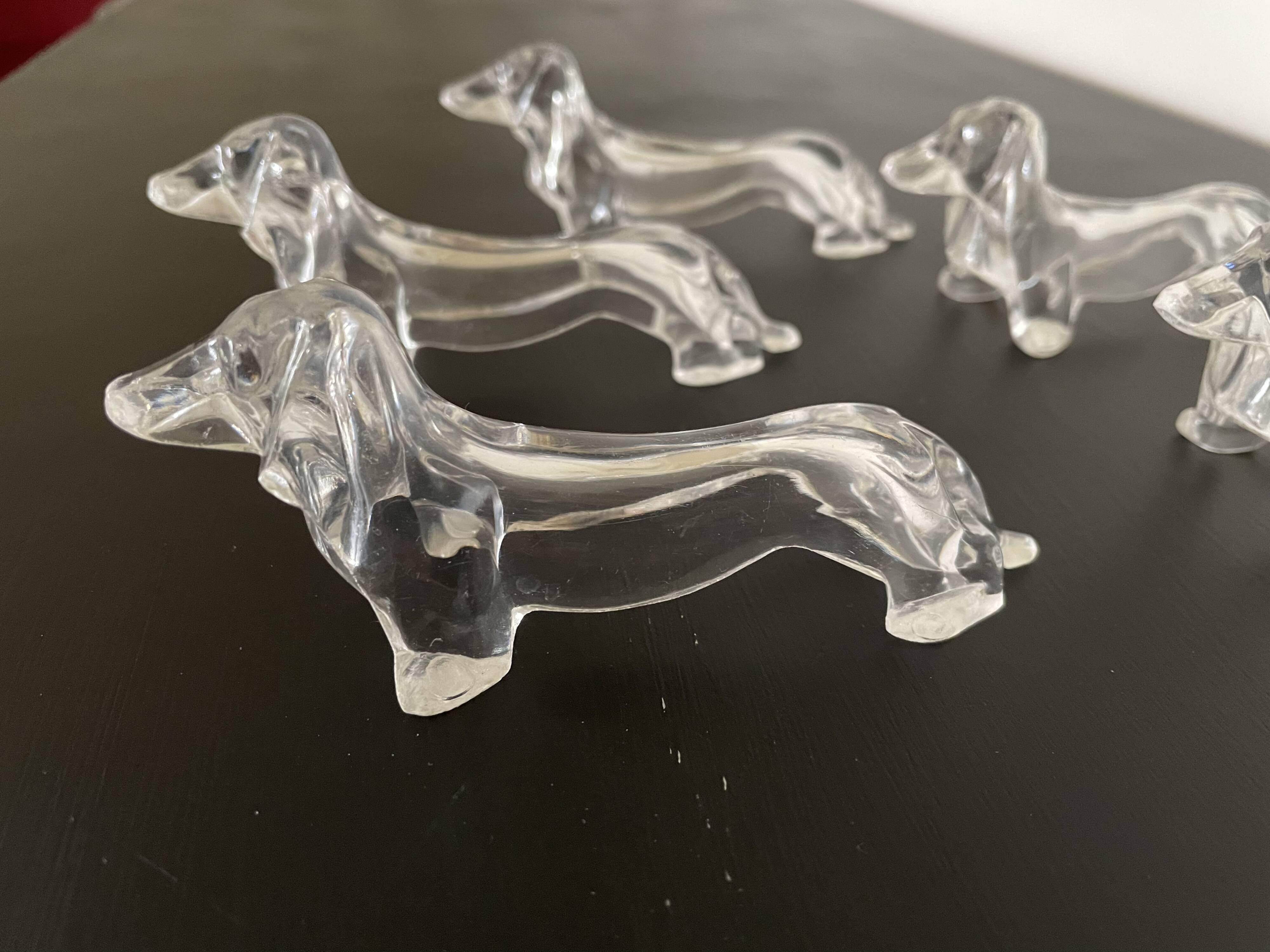 Transparent dachshund knife holder