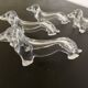Transparent dachshund knife holder