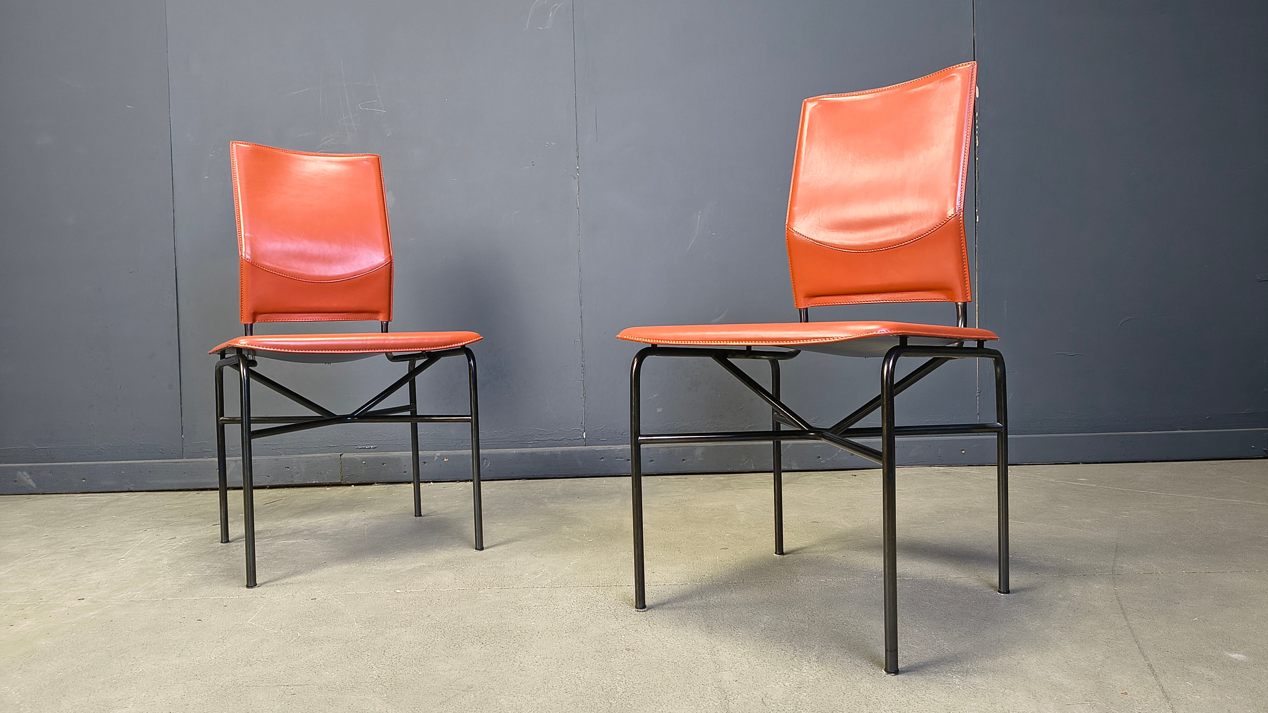 Ross Littel for Matteo Grassi set of 6 dining chairs, 1970s