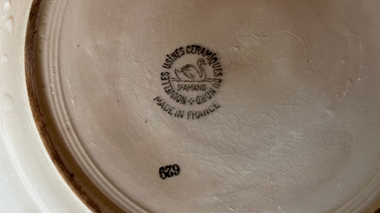 Pair of large old ST Amand flat plates