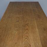 Rustic wooden Farmhouse X-frame Dining Table. 1940s