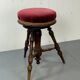 Antique Victorian adjustable stool in walnut, 1900s