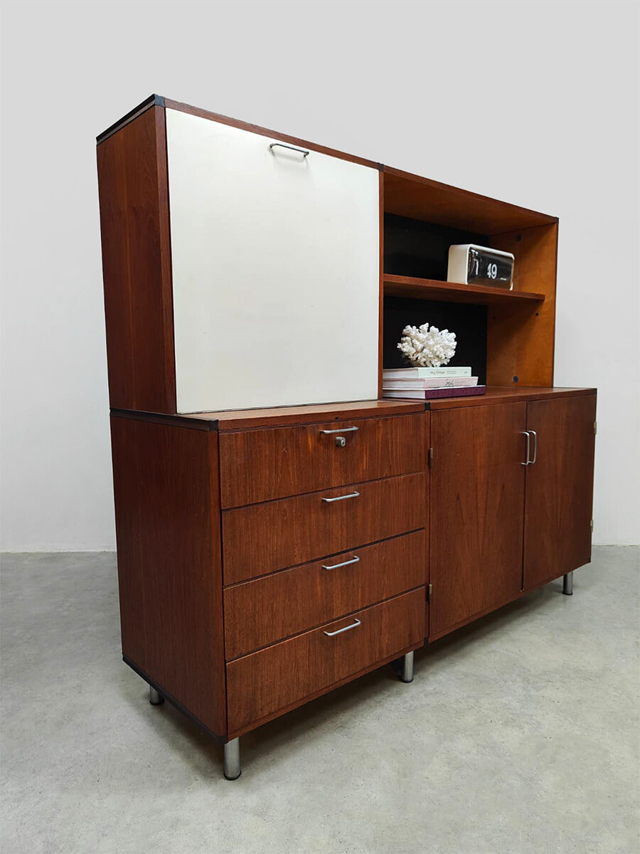 Vintage Dutch design cabinet secretary Cees Braakman Pastoe 1960 'Made to measure'