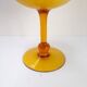 Large pedestal vase in yellow opaline