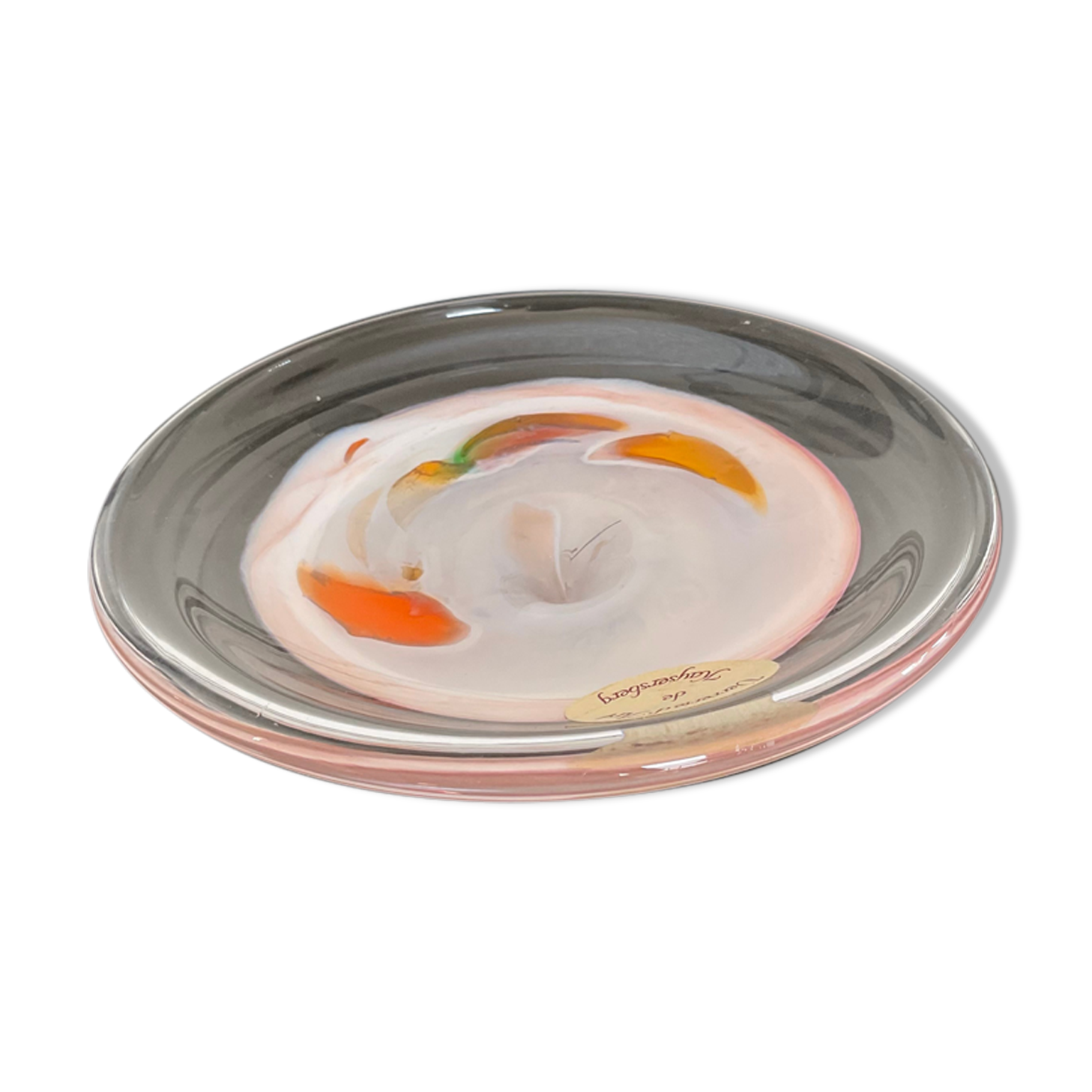 Empty vintage pocket in glass paste art glassware