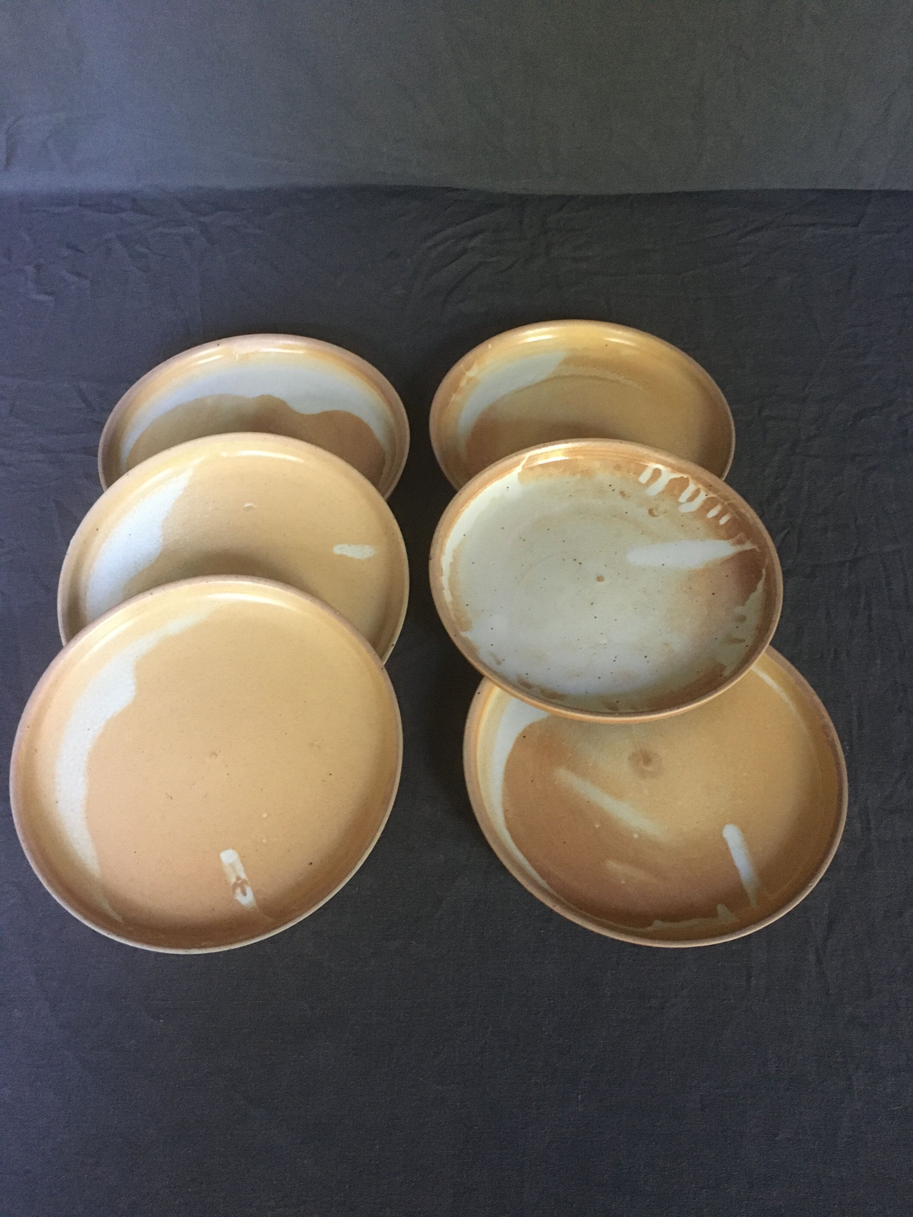 Lot of 6 flat sandstone plates