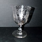 Antique souvenir glass tumbler engraved with the name Adolphe